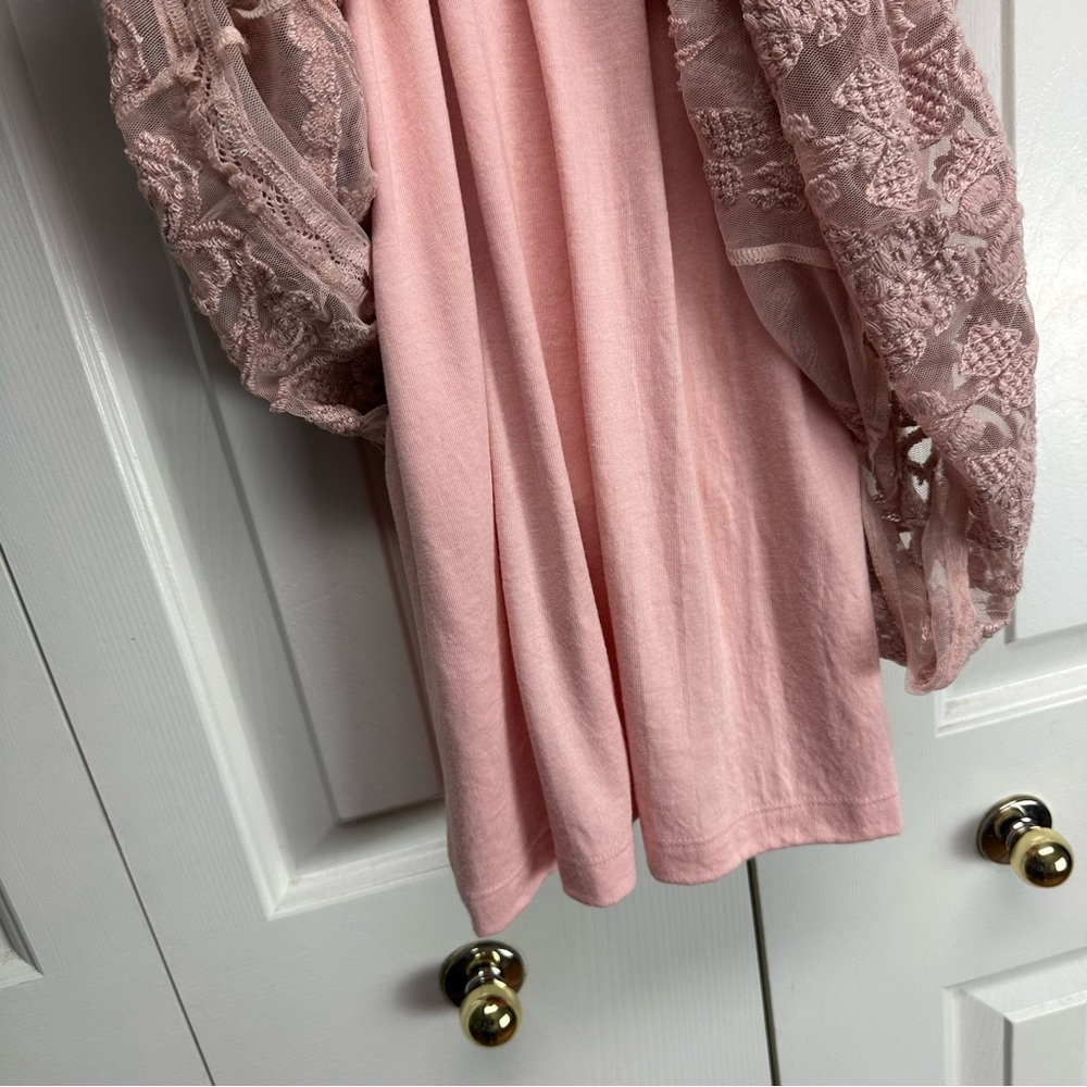 Sundance True Grace Pink Lace Dress Blush Pink Size PXS Coquette Feminine Soft - Picture 7 of 15